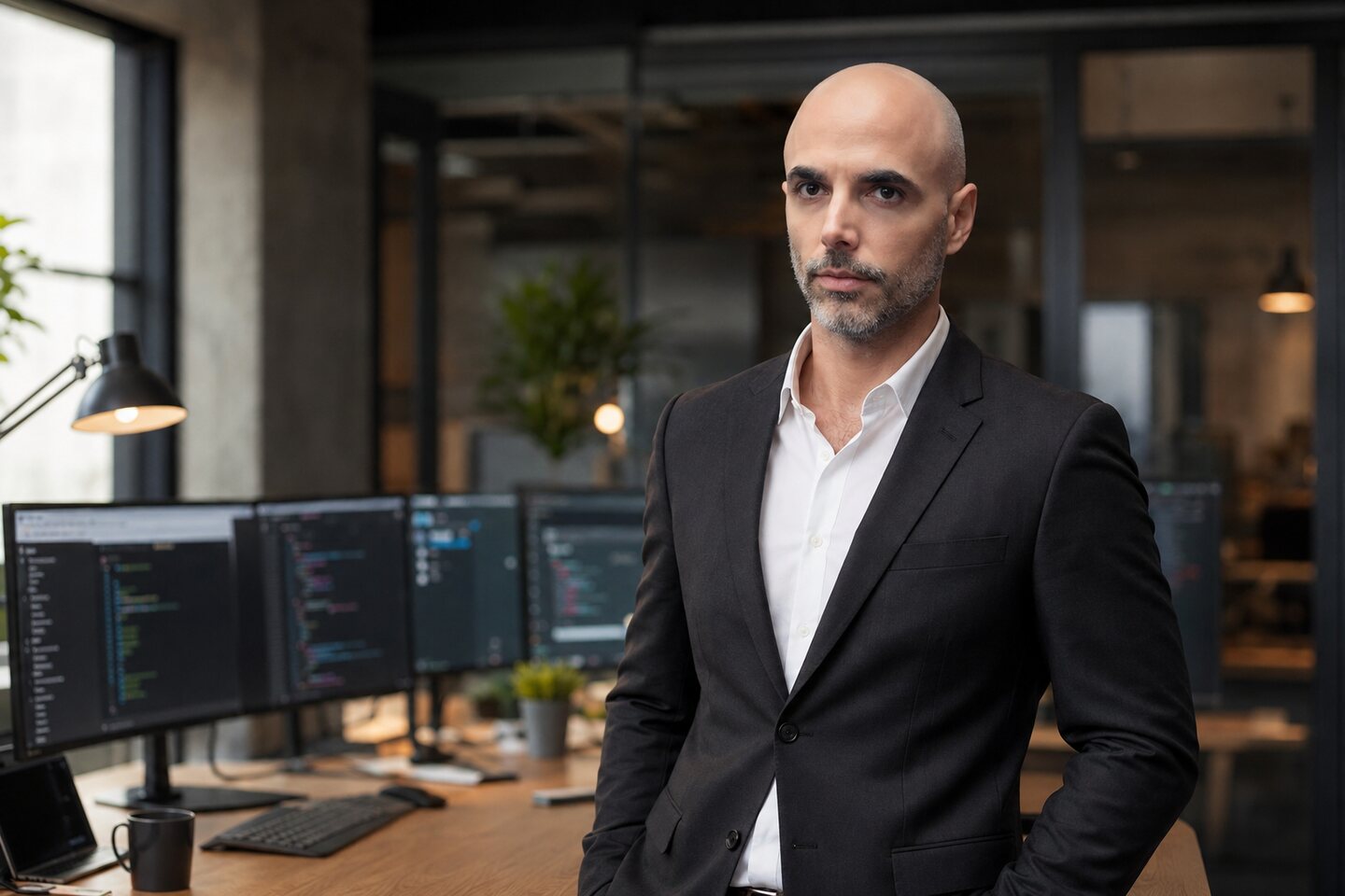 Eric Montero en un estudio de desarrollo y automatización